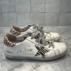 Golden Goose White Wild Superstar Sneakers